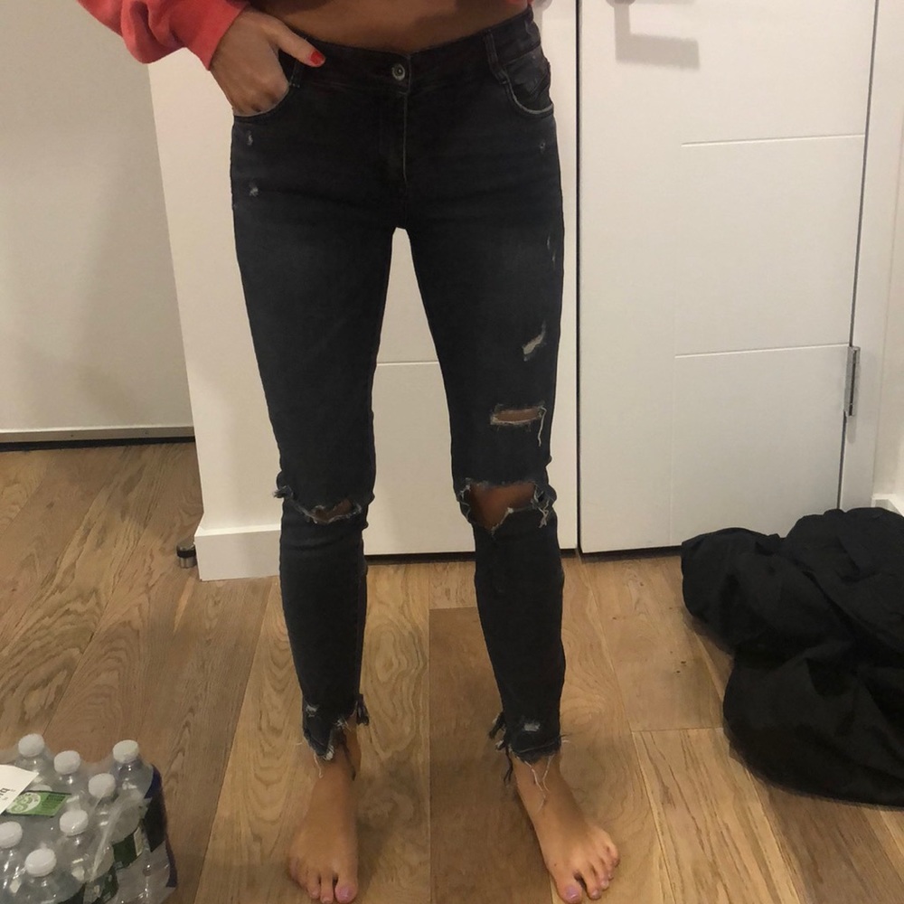 Zara ripped jeans